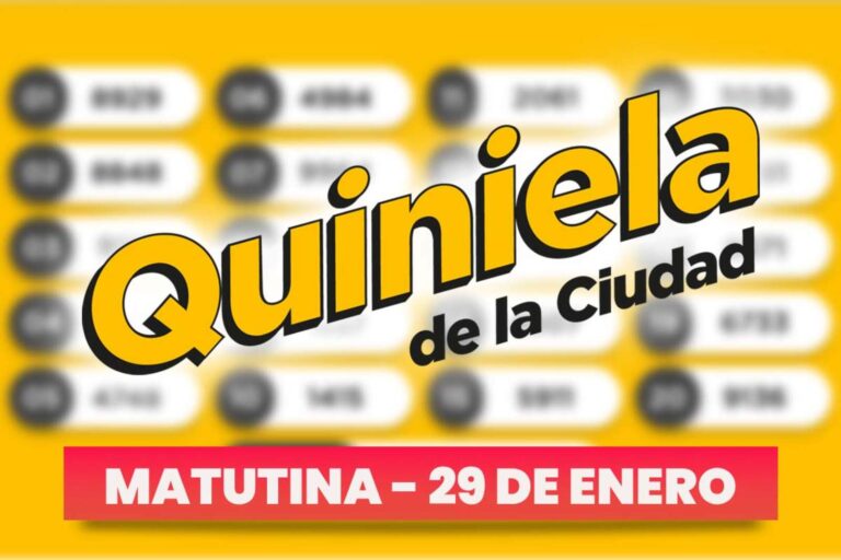 Quiniela Nacional: resultado de la Matutina de hoy, miércoles 29 de enero