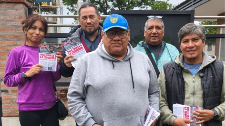 Vilca junto a trabajadores de los ingenios y rurales