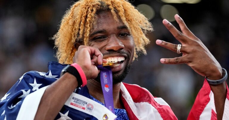 Fiesta total del USA Team en el Mundial de Atletismo: Jefferson-Wooden logró un doblete en velocidad y Noah Lyles igualó a Usain Bolt