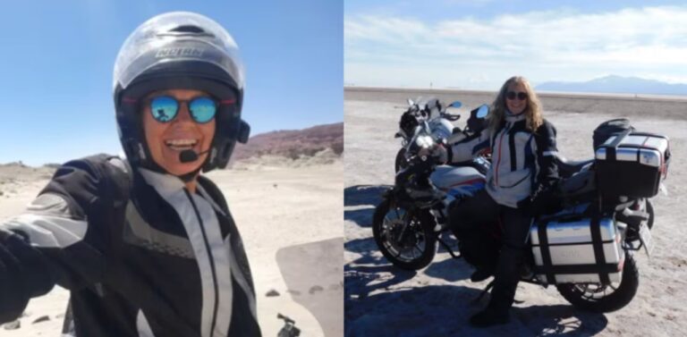 De la Patagonia al mundo: la jubilada de 70 años que conquista las rutas con su moto